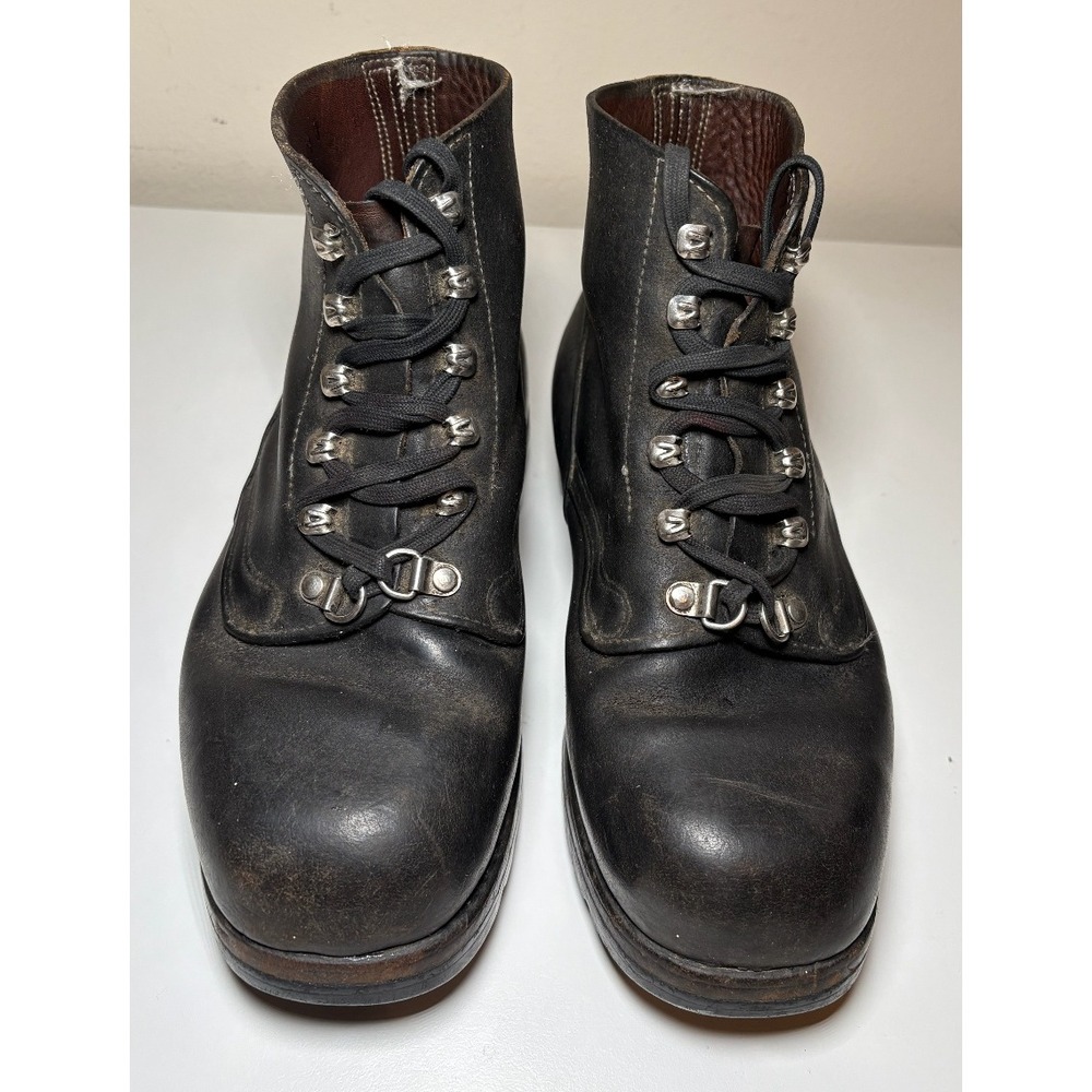 Vintage 80s Military Leather Boots Veltheim Mountaineering Swiss | Size 8 (26cm) - Picture 7 of 9